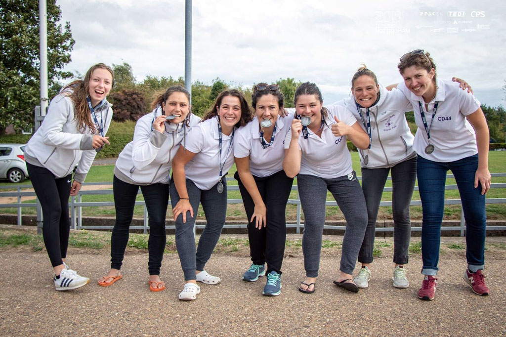 Les membres de l'équipe féminine CDCK44, vice-championne d'Europe des clubs et fières de leur médaille d'argent.
